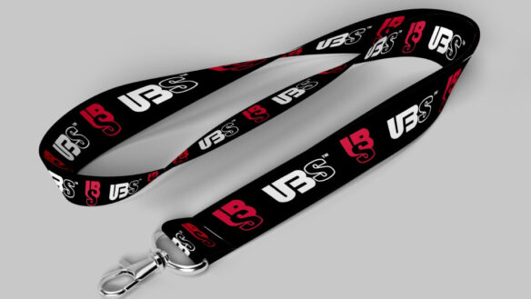 UBS Black_white_red Lanyard - UnitedBySpeed